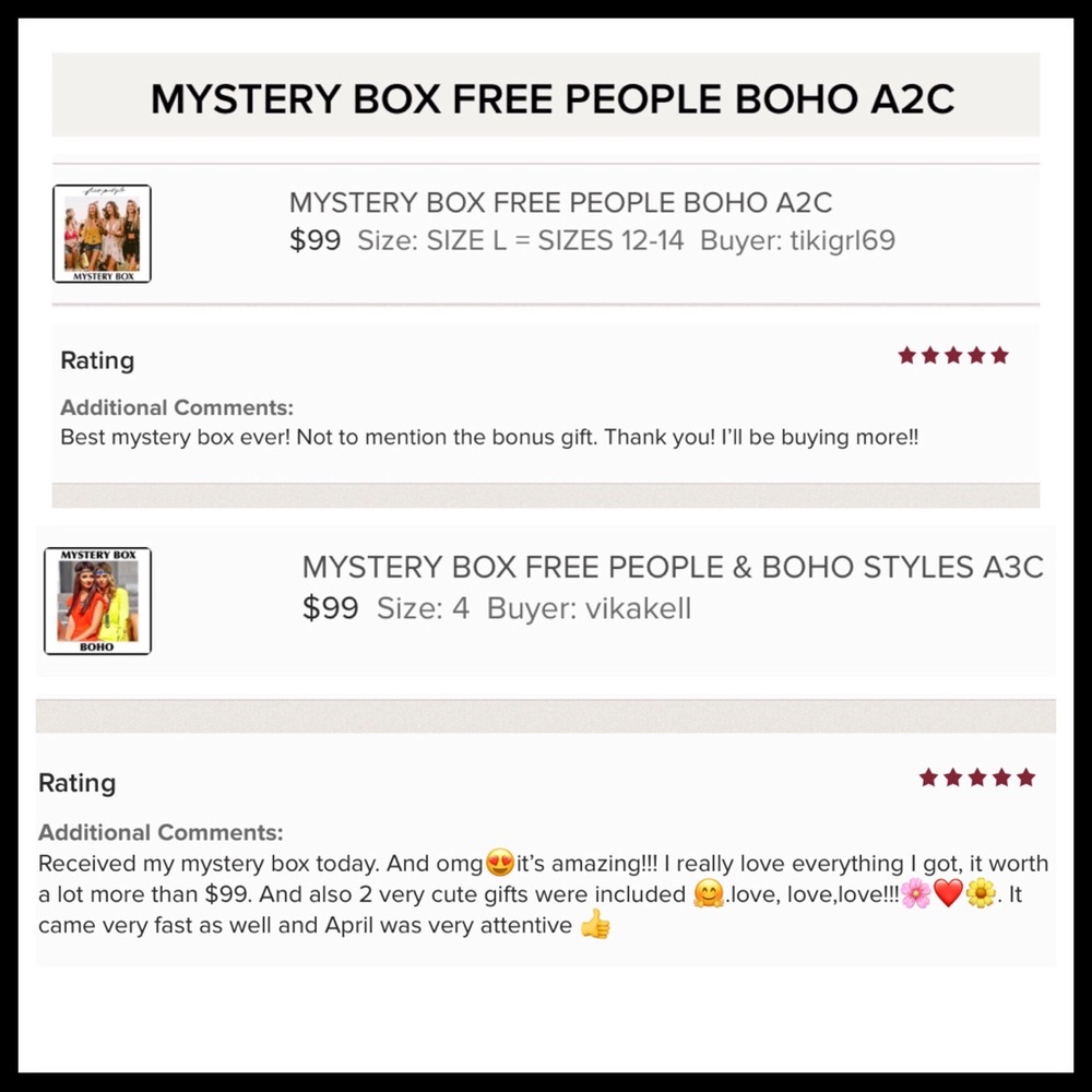 MYSTERY BOX FREE PEOPLE A2C - Picture 6 of 16